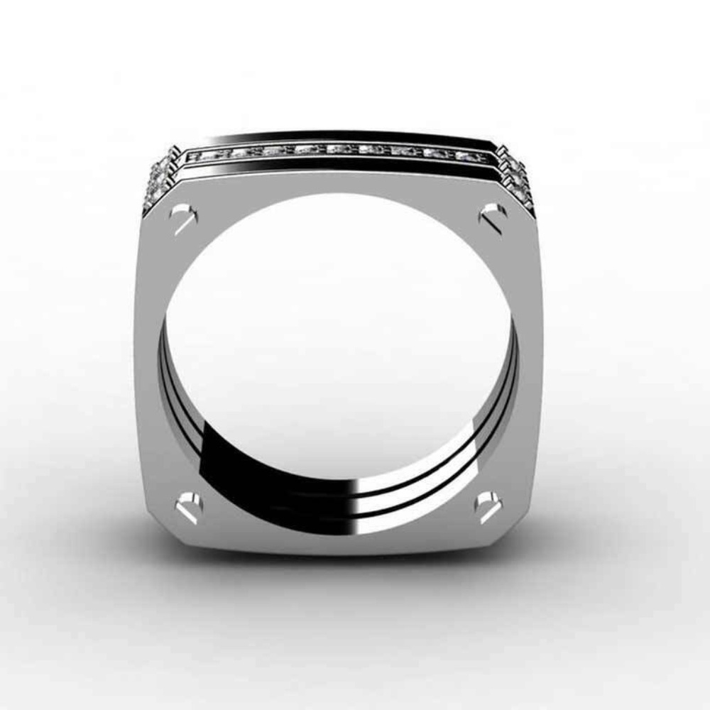 Luxury 925 Silver White Sapphire Ring New - Picture 4 of 6